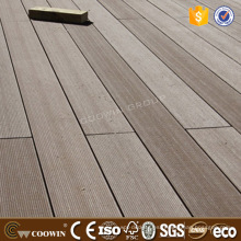 Ligera instalación fácil WPC decking board front pórt extruido compuesto de plástico decking